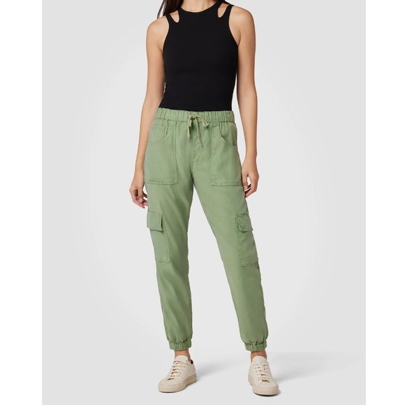 HUDSON Elastic-Drawstring Waist Cargo Ankle Joggers in Mistletoe - NWT - Size XS,All Products : American Fashion Style Bags On Sale